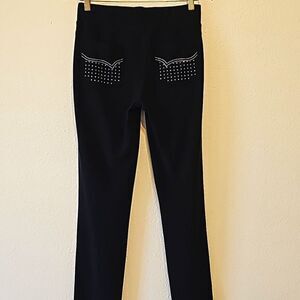JOSEPH RIBKOFF high waist embellish pocket leggings in black M